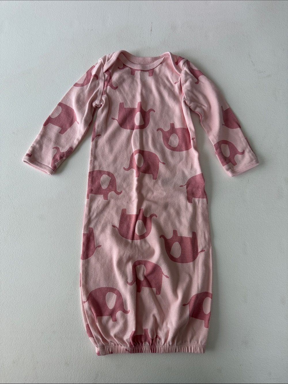 Carter's - Pink Elephant Gown - Light Pink & Dark Pink